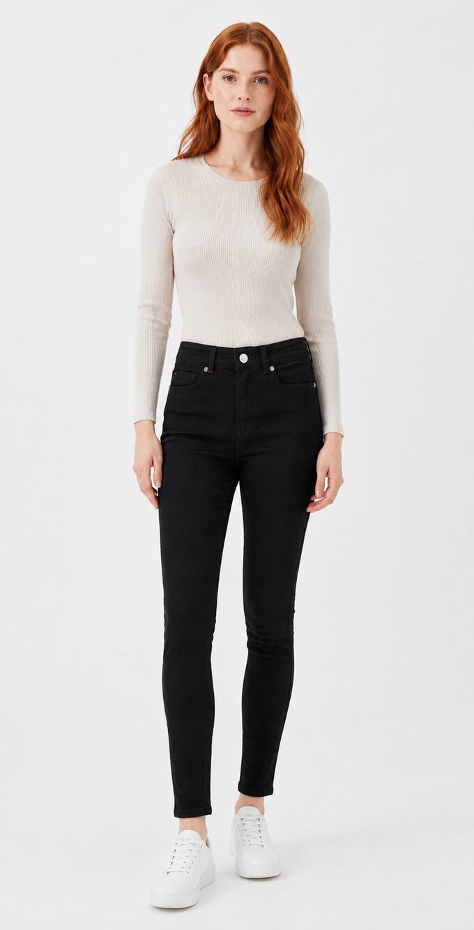 Ted Baker Alesias Classic Skinny Mid Rise Jeans Womens 26 Black New Denim